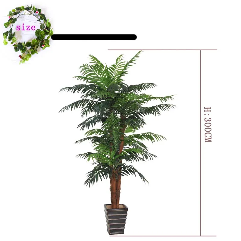 Горячая Распродажа почти натуральное шелковое пальмовое дерево Sago готовое бонсай 4 фута зеленое растение комнатное