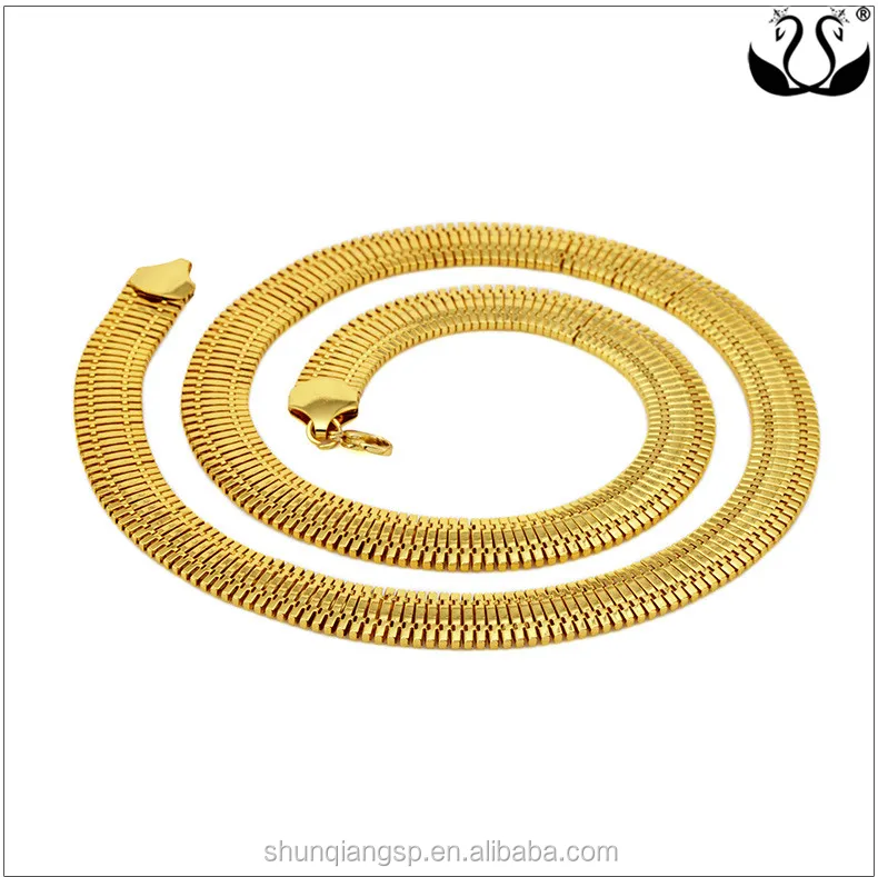 75Cm Super Width Fashion Man China Hip Hop Jewelry in 22K Gold Plated