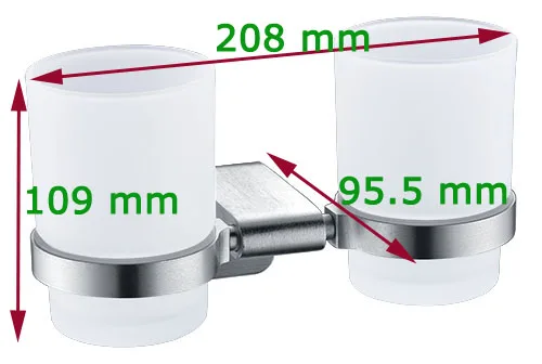 
Bathroom Double Glass Holder 