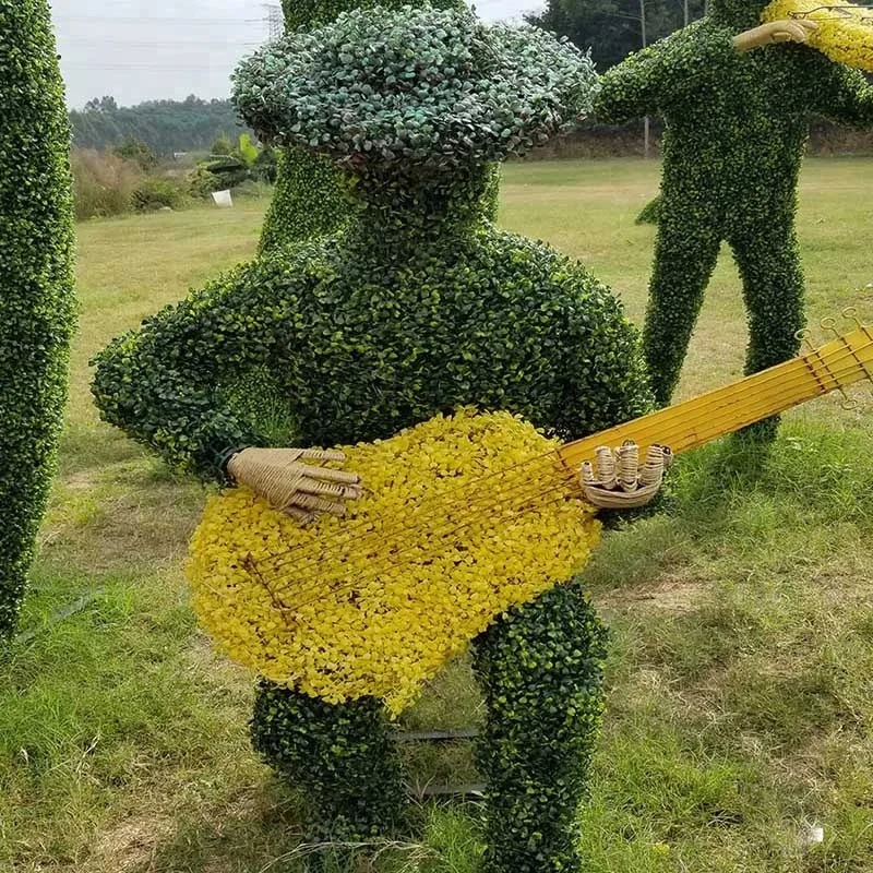 vivid artificial grass sculpture figure for landscaping