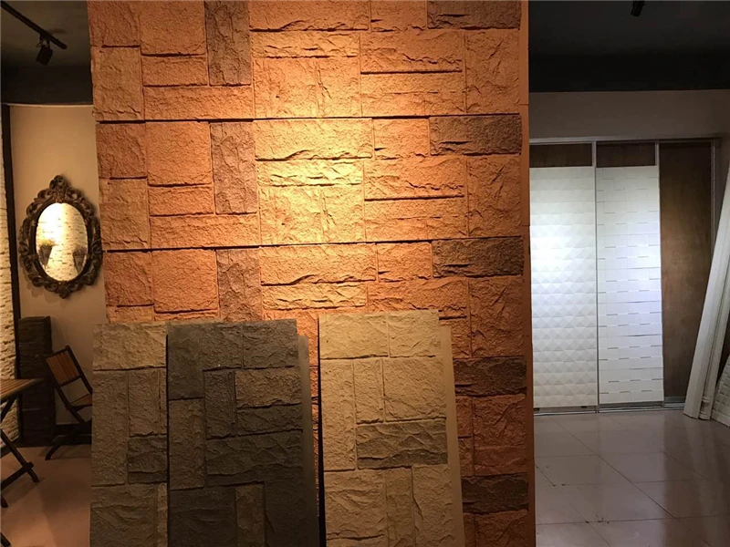 Полиуретановая Красивая недорогая декоративная настенная панель ПУ искусственный камень для украшения