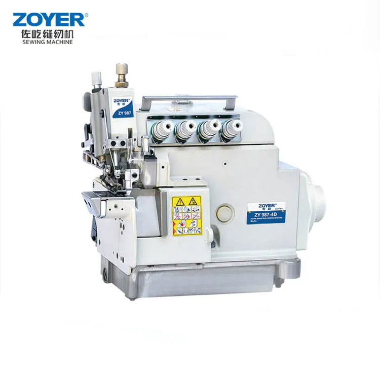 ZY987-4D zoyer цилиндр кровать оверлок швейная машина с переменным верхним корма