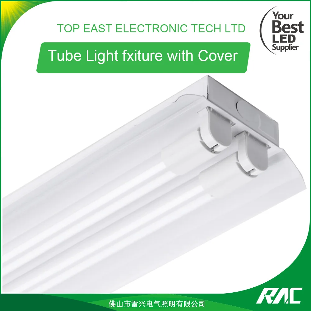 2*18w double fluorescent light fixture t8 fluorescent tube bracket with diffuser