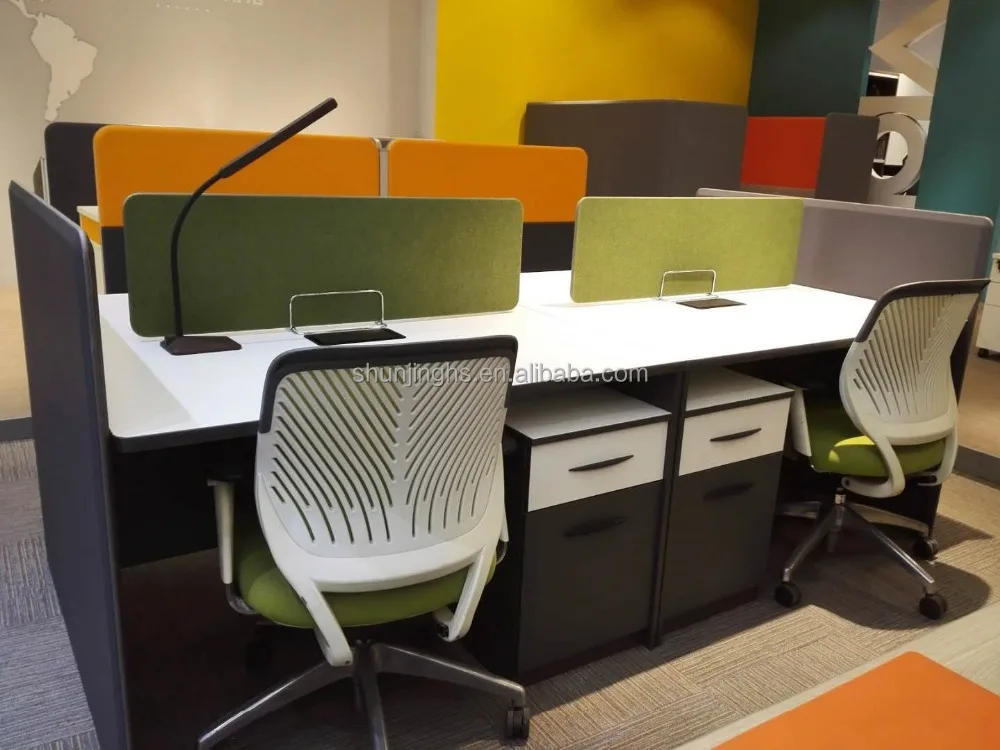 
newest design 4 persons modern modular office workstation 