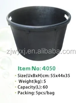18qt construction rubber bucket,strong rubber pail with lip,cubo de goma