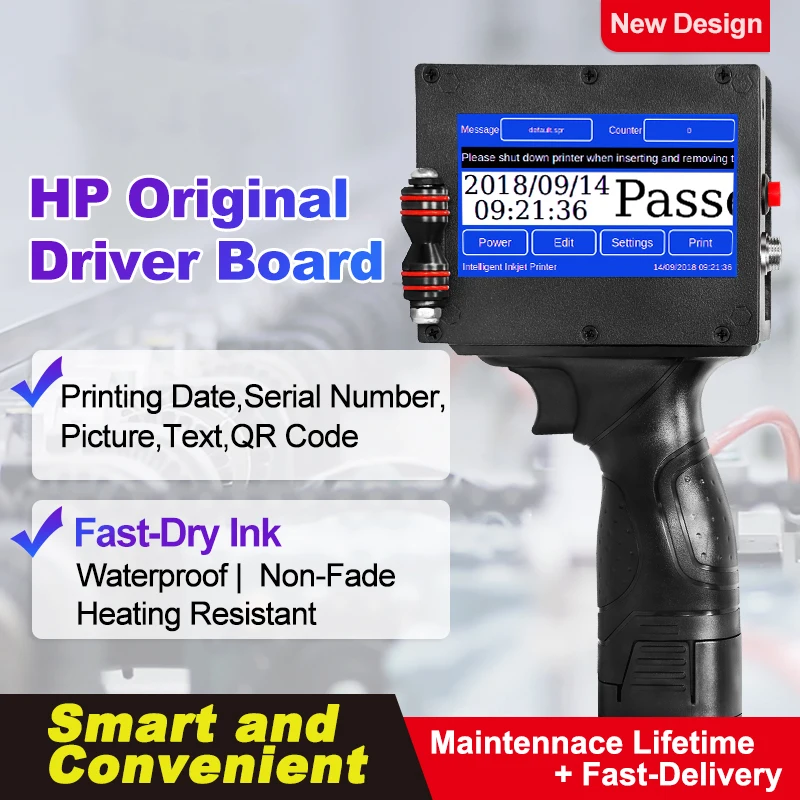 Hand Ink Jet Printers Plastic Bottle Expiry Date Printing Machine Date Printer for Packaging Machine