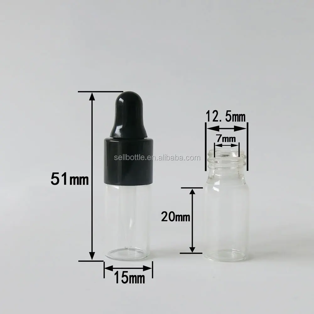 Mini 3ml Pipette dropper Bottles Dropper glass vials Small Empty Portable Aromatherapy Esstenial Oil Bottle with Eye Droppr