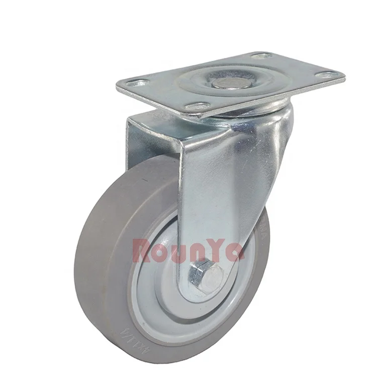 
Premium quality industrial gray TPR caster wheel with double ball bearing 3inch 4inch 5inch flat tread non marking 