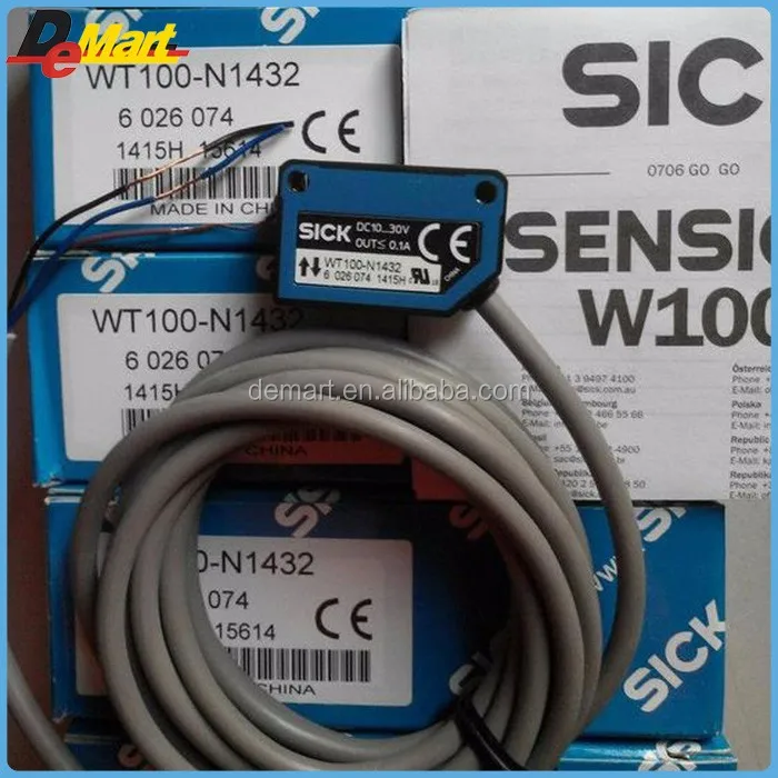 new original Sick sensor encoder Miniature photoelectric ultrasonic colour mark proximity sensors 10-30V DC 6052374 WT100-2P4439