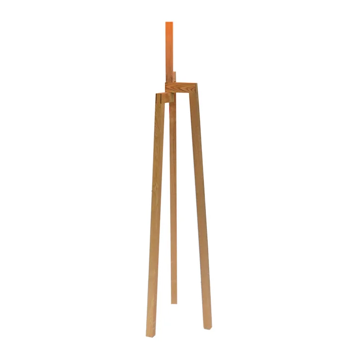 
essentials natural tripod wooden living room floor stand lamp 