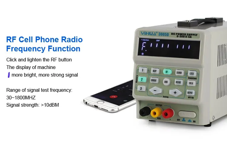 Прецизионный Регулируемый переключатель YIHUA 3005D 30 в 5 А с одним выходом, Регулируемый источник питания постоянного тока