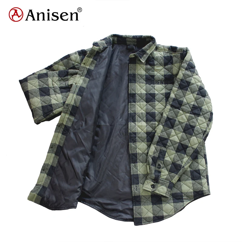 
100% Cotton Plaid Jacket Suitable Flannel Men Shirt 