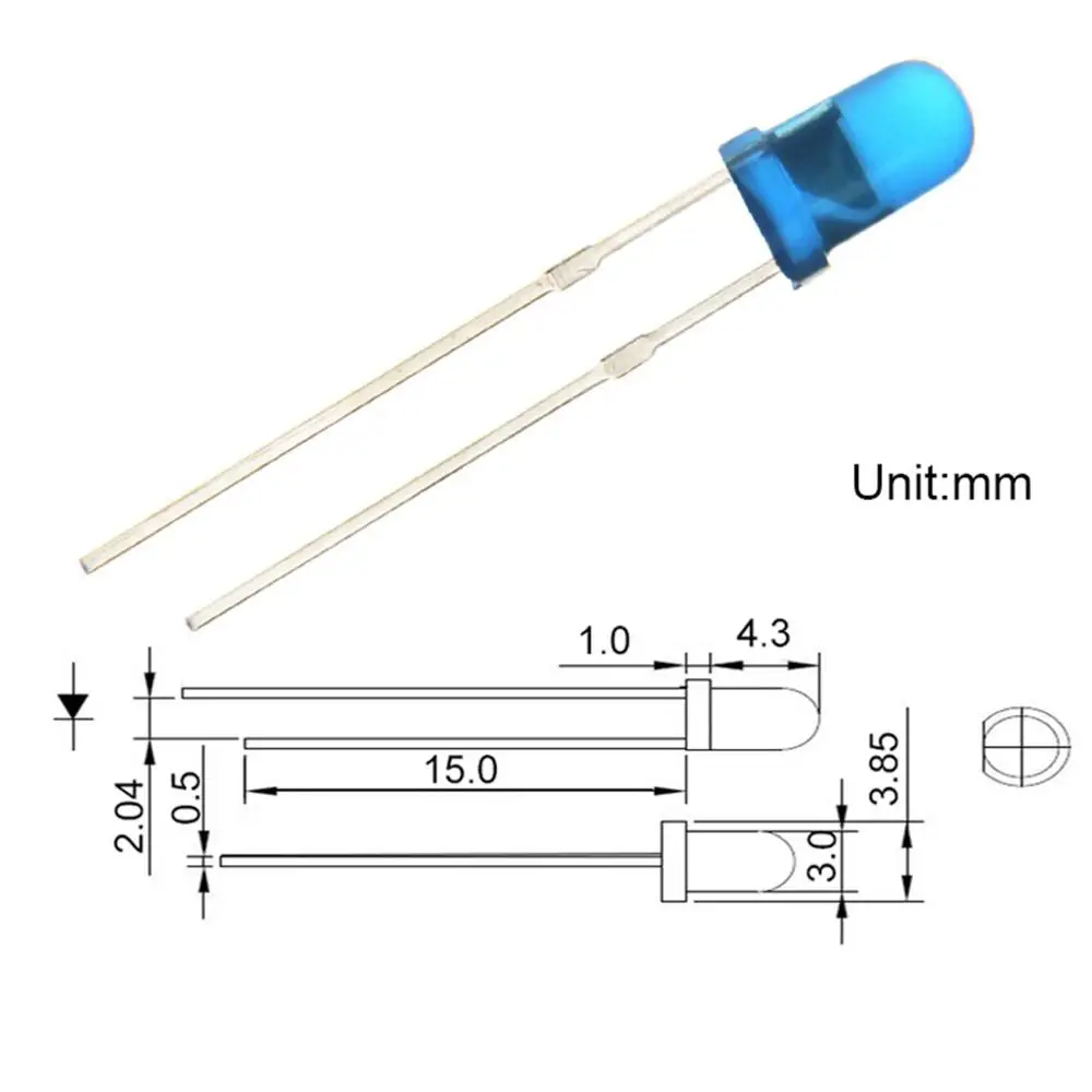 High lumens DIP 1500nm 3000nm 8000nm 1.8-3.2v round led diode