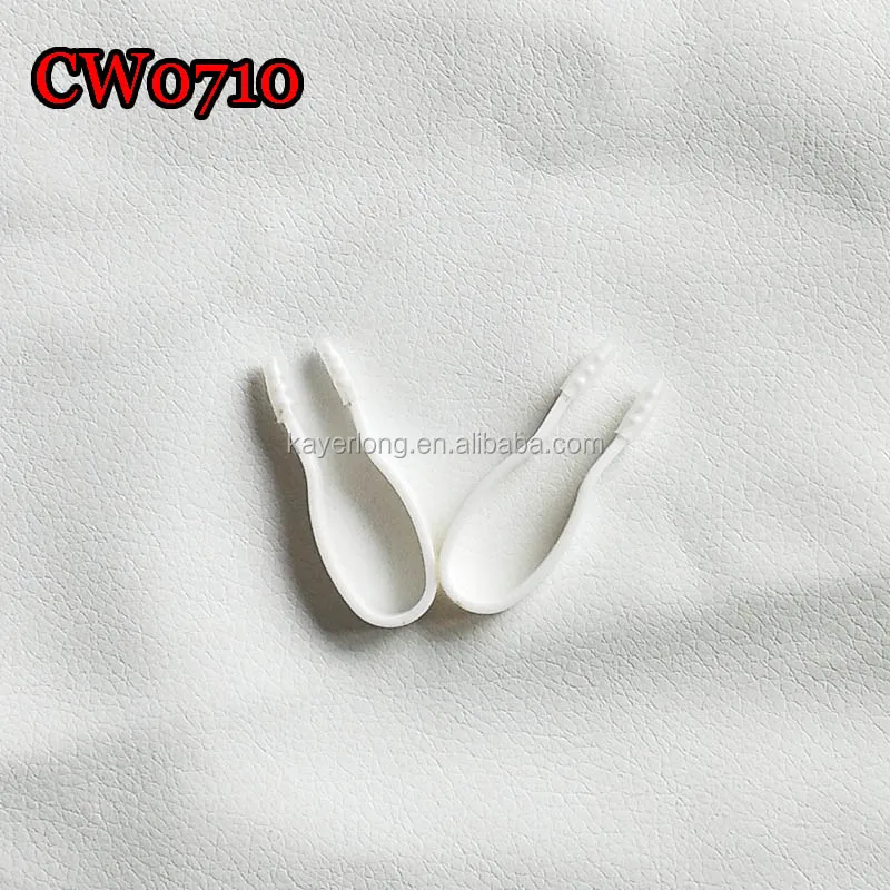 CW0710 wholesale small plastic white tweezers 42mm contact lens protect