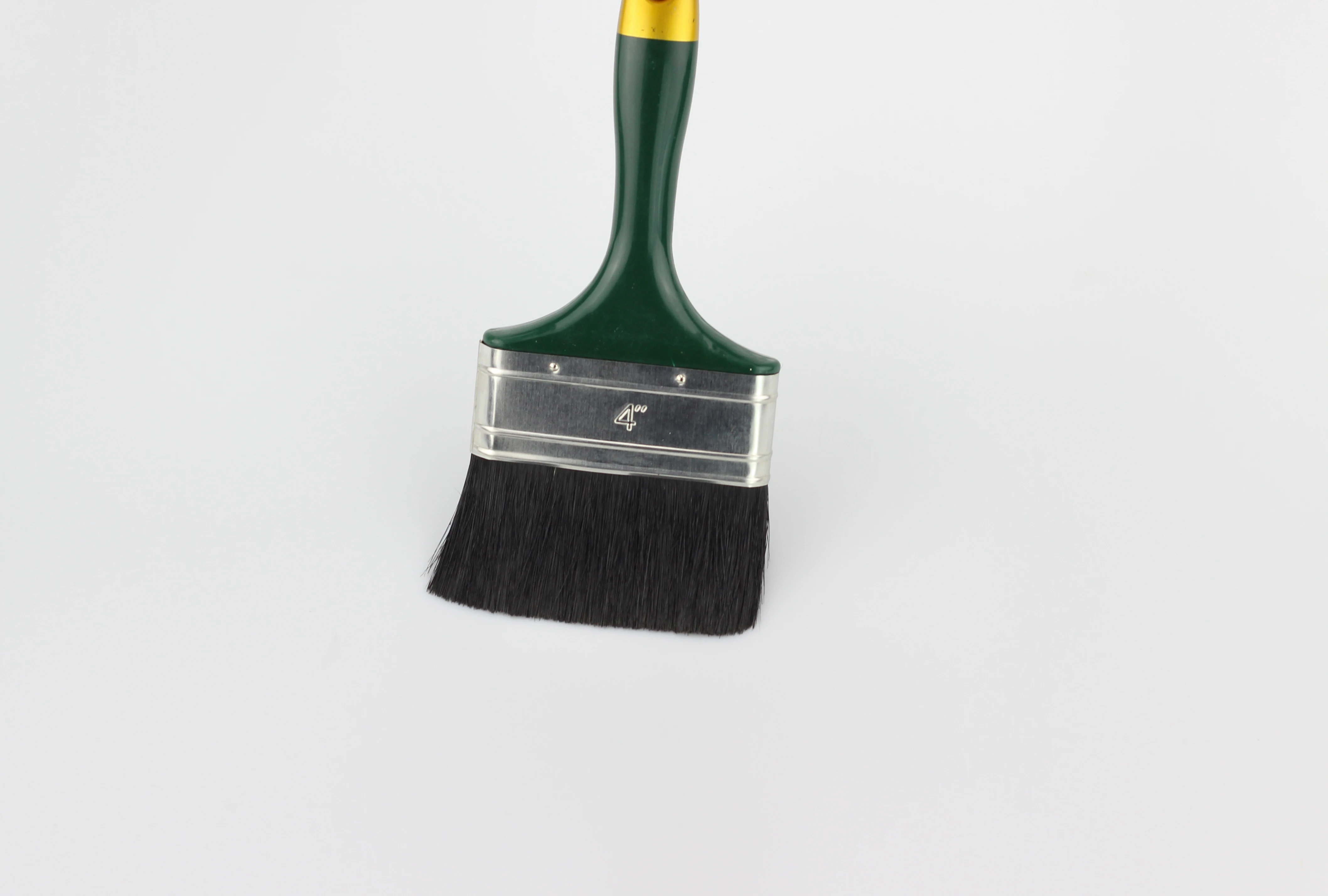 High Quality Wooden Handle Bristle Painting Oil Paint Brush Professional Green