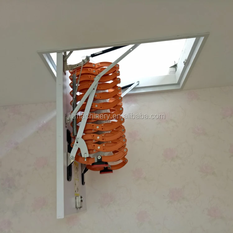 Folding Aluminium Part Electric Attic Stair Picture Safety Portable Top-floor Ladder