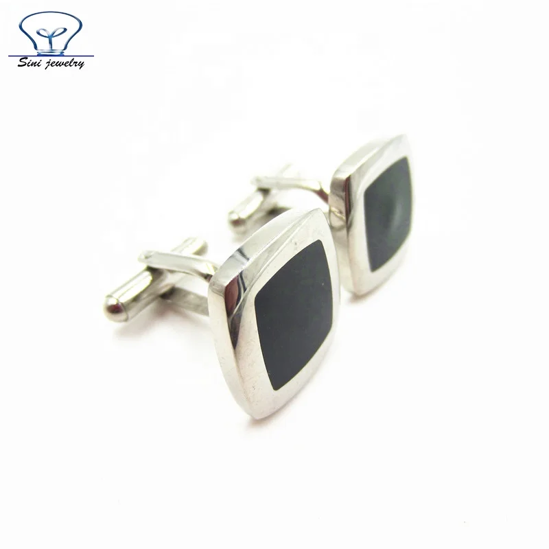 Professional Custom Cufflinks Manufacturer, Custom Stainless Steel enamel Cuff Link, Wholesale Black Metal Cufflinks for men