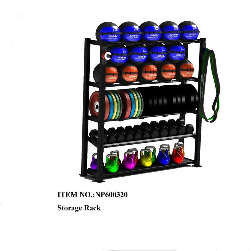 Multifunction Gym fitness storage rack for kettlebell dumbbell
