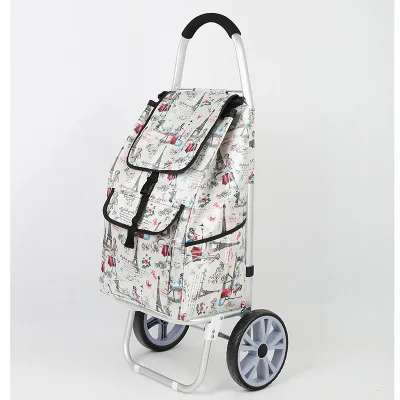 Support foldable big carrefour shopping cart trolley