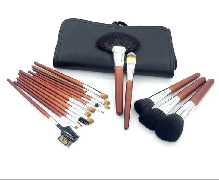 8 pcs  makeup brushes private label Copy annatto  wood Handle  Copper  ferrule High-end special makeup brush