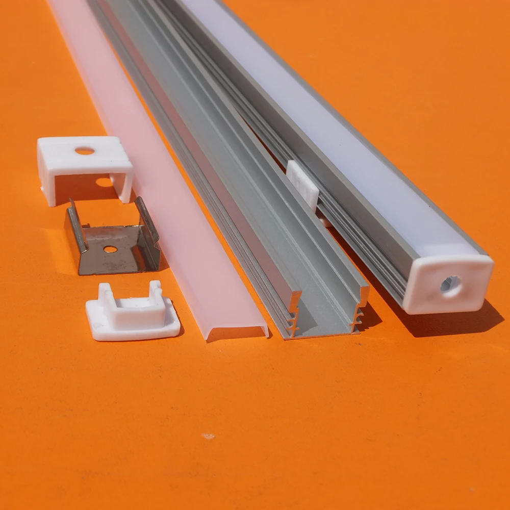 Длина по индивидуальному заказу кабинетное освещение штранг-прессования алюминиевый профиль для светодиодных лент