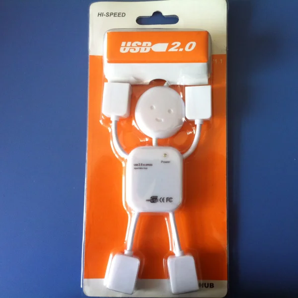 человек форме 4 портов usb 2.0 концентратор драйвером высокая скорость мини 2.0 версия 4 порта usb концентратор