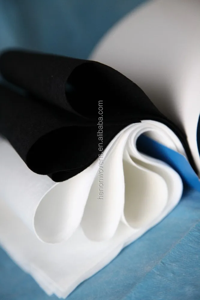 Black plain spunlace nonwoven fabric for car and machine production