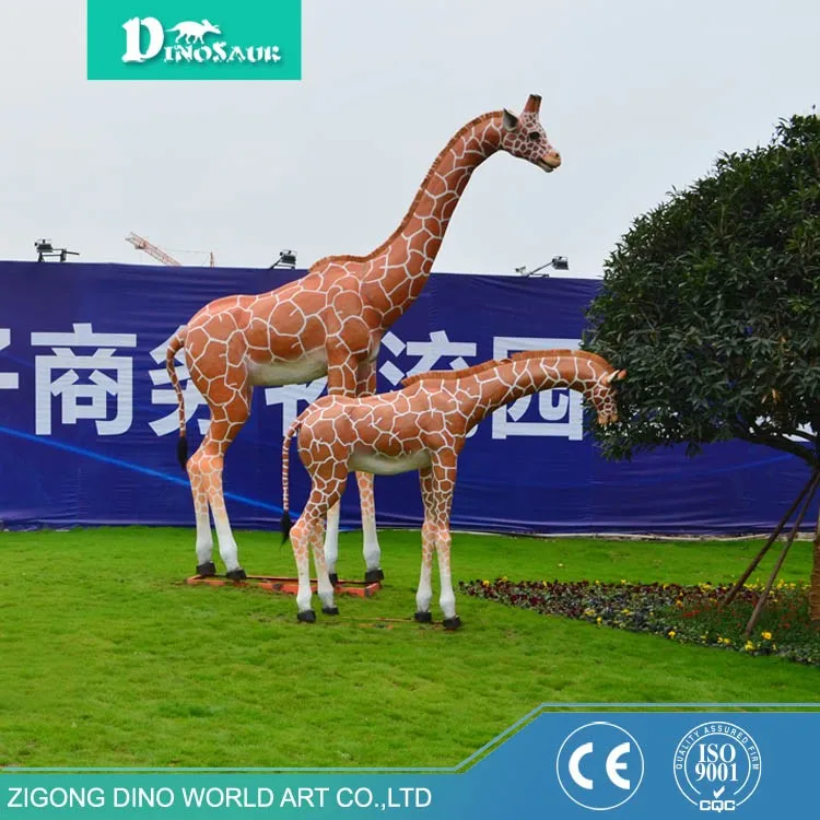Парк развлечений в Натуральную Величину Аниматронных Эмуляции Животных Жираф