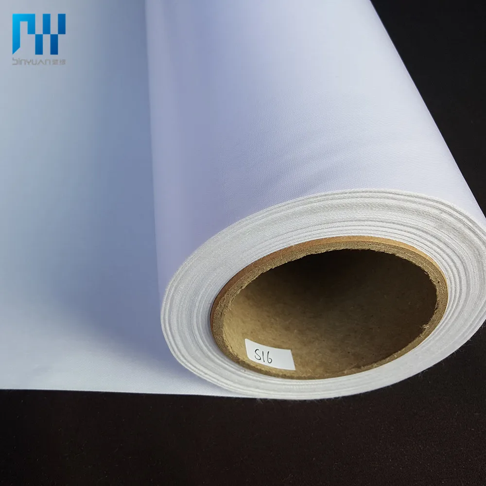 Glossy Wide-width silver-back polyester inkjeting canvas roll