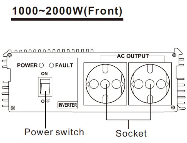 2000W dc ac 12V to 220V inverter with CE CB ROHS certificate