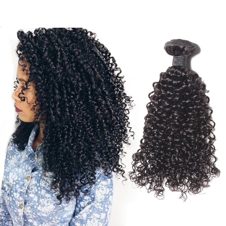 100% Brazilian human Hair Natural Color Kinky Curl human locks