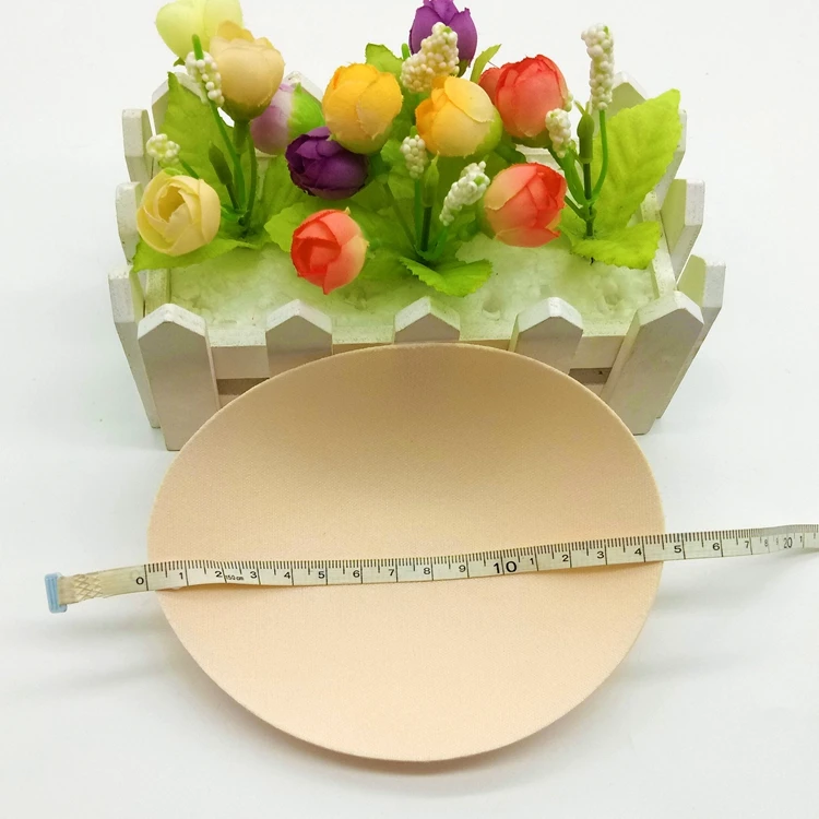 Wholesale Fashion Women Sport Suit Foam Bra Cups Removable Close-fitting Oval Foam Bra Pad Inserts