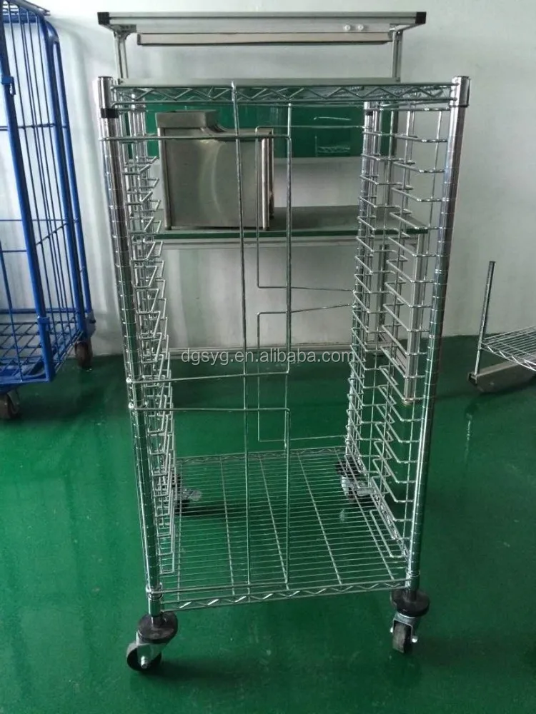 SMT electrolic ESD tray wire shelving trolley