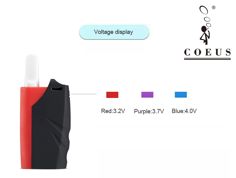 
Hot Micro-USB 650mah portable cbd box mod mini rechargeable cbd vape battery with 0.5ml 510 cartridge 