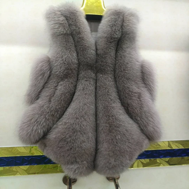 
2019 Five Colors Real Fur Vest Women Genuine Raccoon Fur Gilet Waistcoat Winter New Fashion 3 Rows Vest 