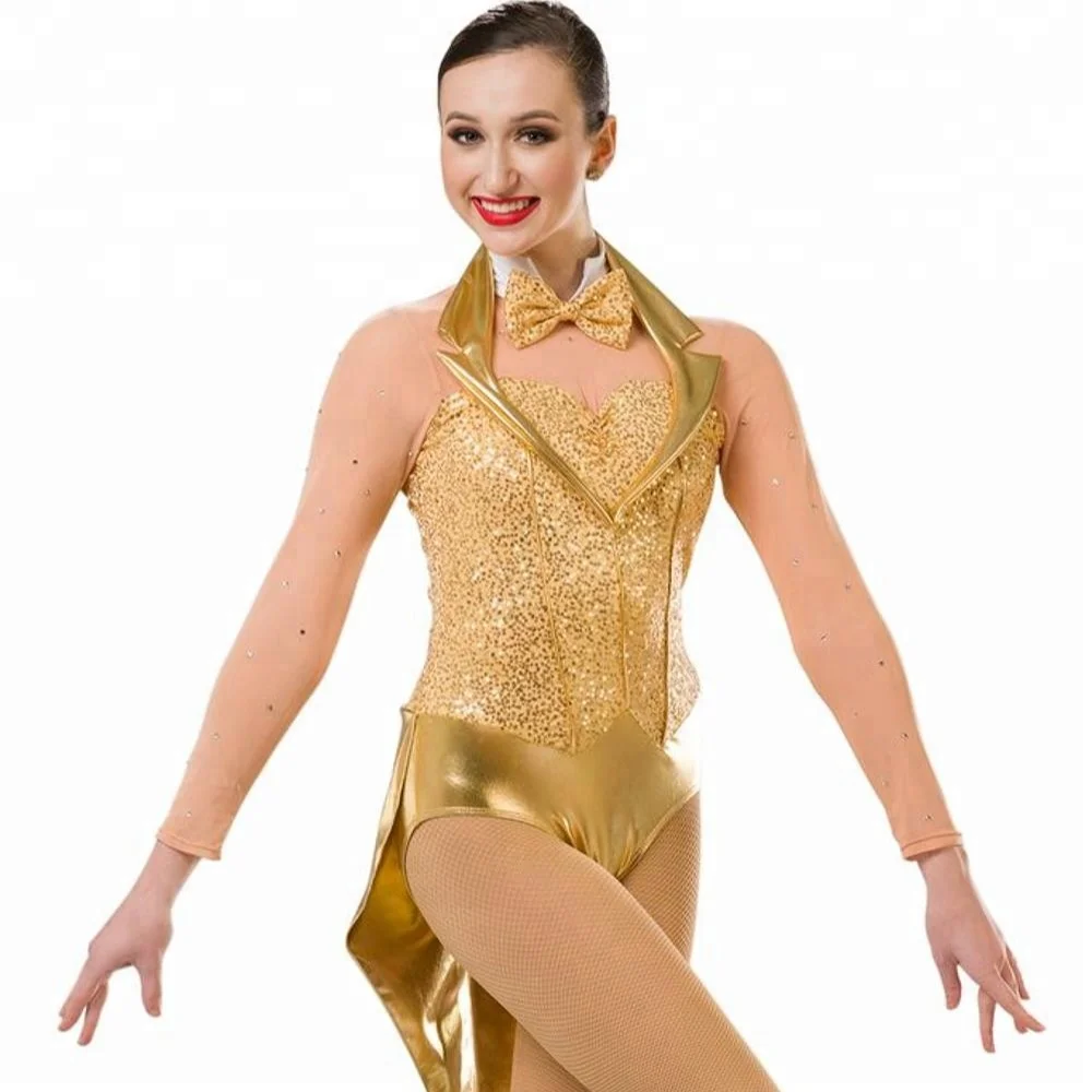 HOT fashion jazz dance costumes gold sequin dance wear cool stage performance dance skirt