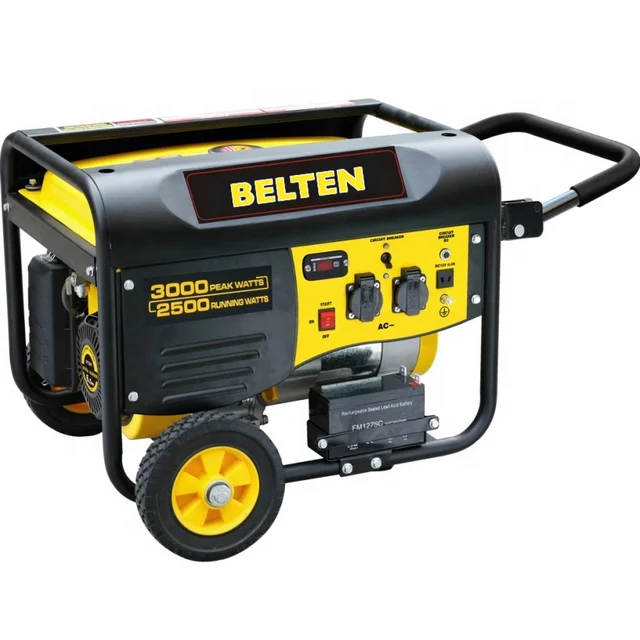 ASTIRA 2000W 6.5HP 220V Power electrical start Gasoline Generator with handles and 8' wheels