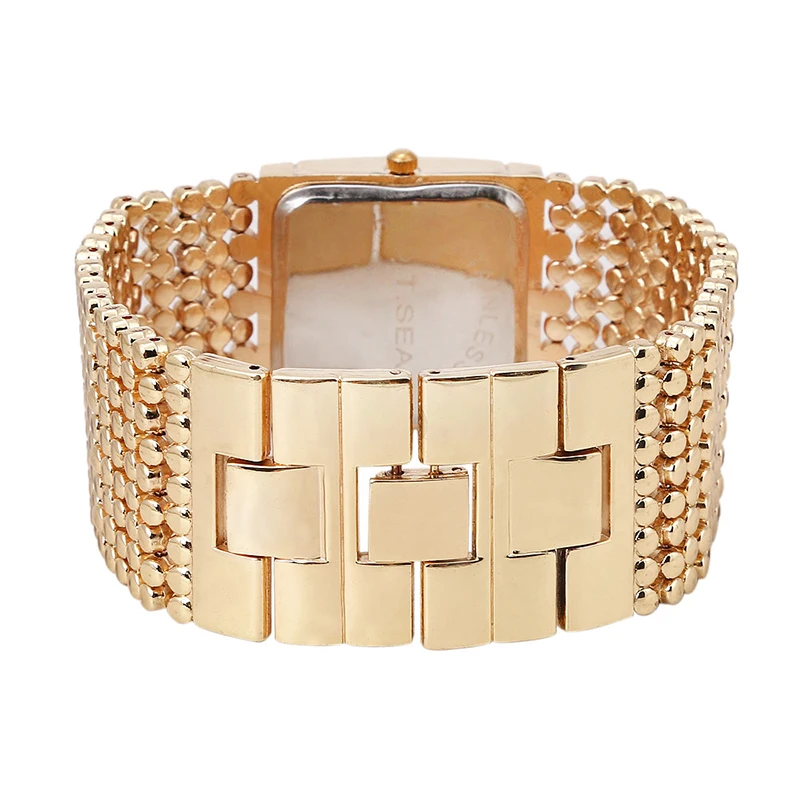 NEW!!! 2017 New Stainless Steel Chain Fashion Gold Women Watches