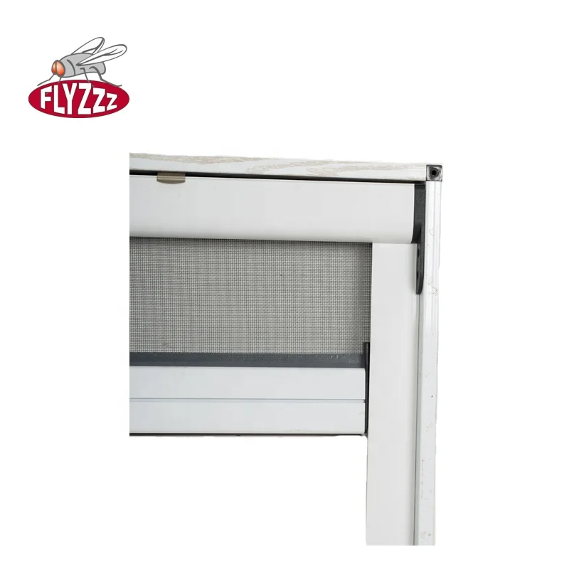 Modern Rolling Retractable Aluminium Alloy Insect Control roll screen Window with Fiberglass Insect Screen Mesh