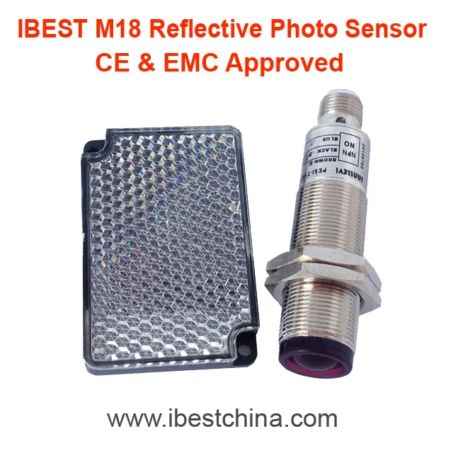 C26 NPN/PNP 4 Wires Square Infrared Diffuse Reflection Optical Photoelectric Photoeye Sensor Switch 50cm  5Vdc/12V/24Vdc (IBEST)