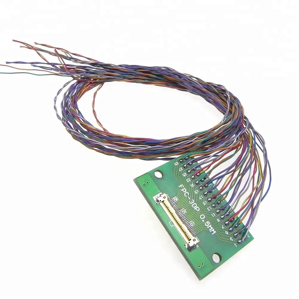 ODM/OEM Wiring Harness Manufacturing  20453 30 Pin Lvds Cable Wire Harness Cable for Print Diagrams Telephone
