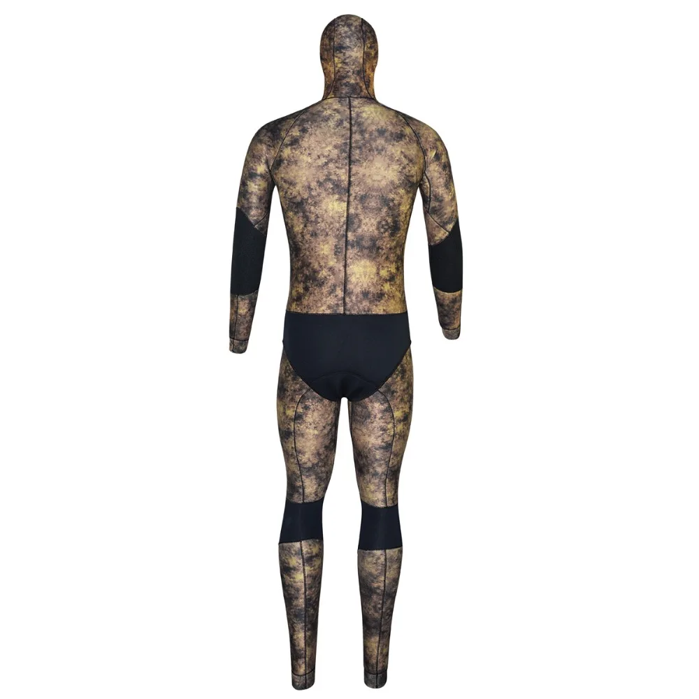 
LayaTone Adults 5mm Neoprene Hooded 2 Pieces Camo Long Sleeves Fishing Spearfishing Swimming Surfing Scuba Diving Wetsuit 