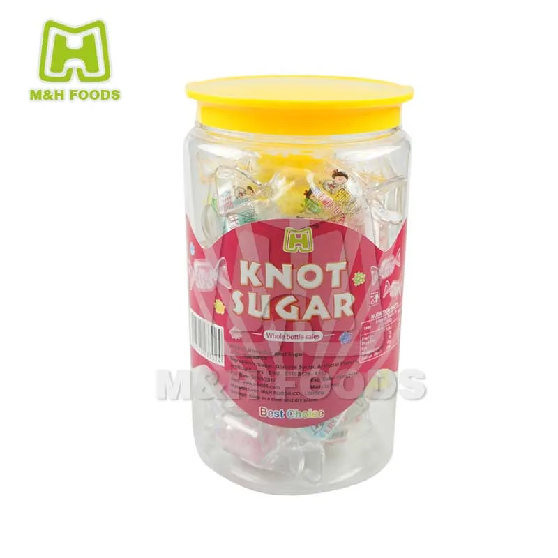 6g Colorful Knot Star Shaped Granulated Hard Candy in Bottles