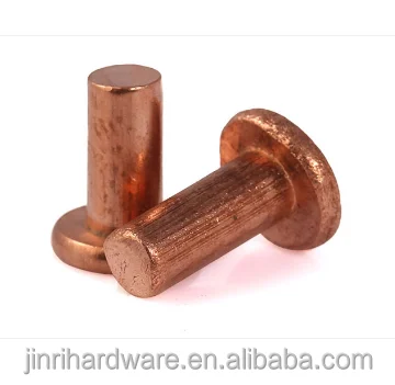 
M2*8 Solid Copper Rivets brass Burrs Permanent Fasteners Gauge Horse Tack 