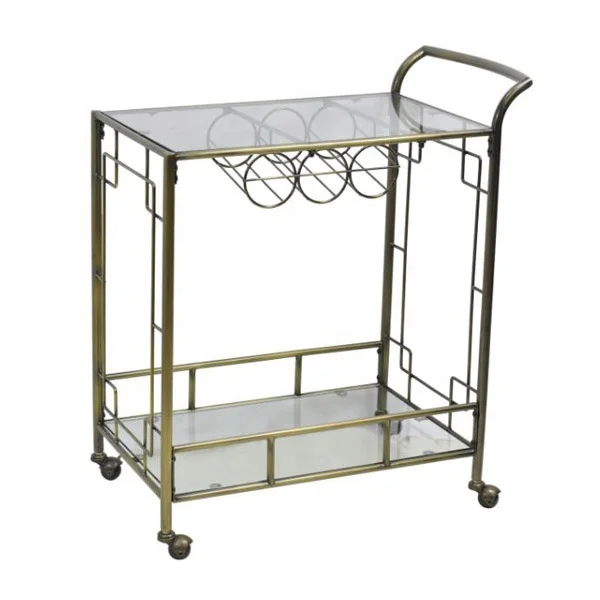 Manufacturer supplier cheap custom bar serving wheels carts
