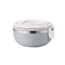 single layer metal bento stainless steel thermos lunch box with lock