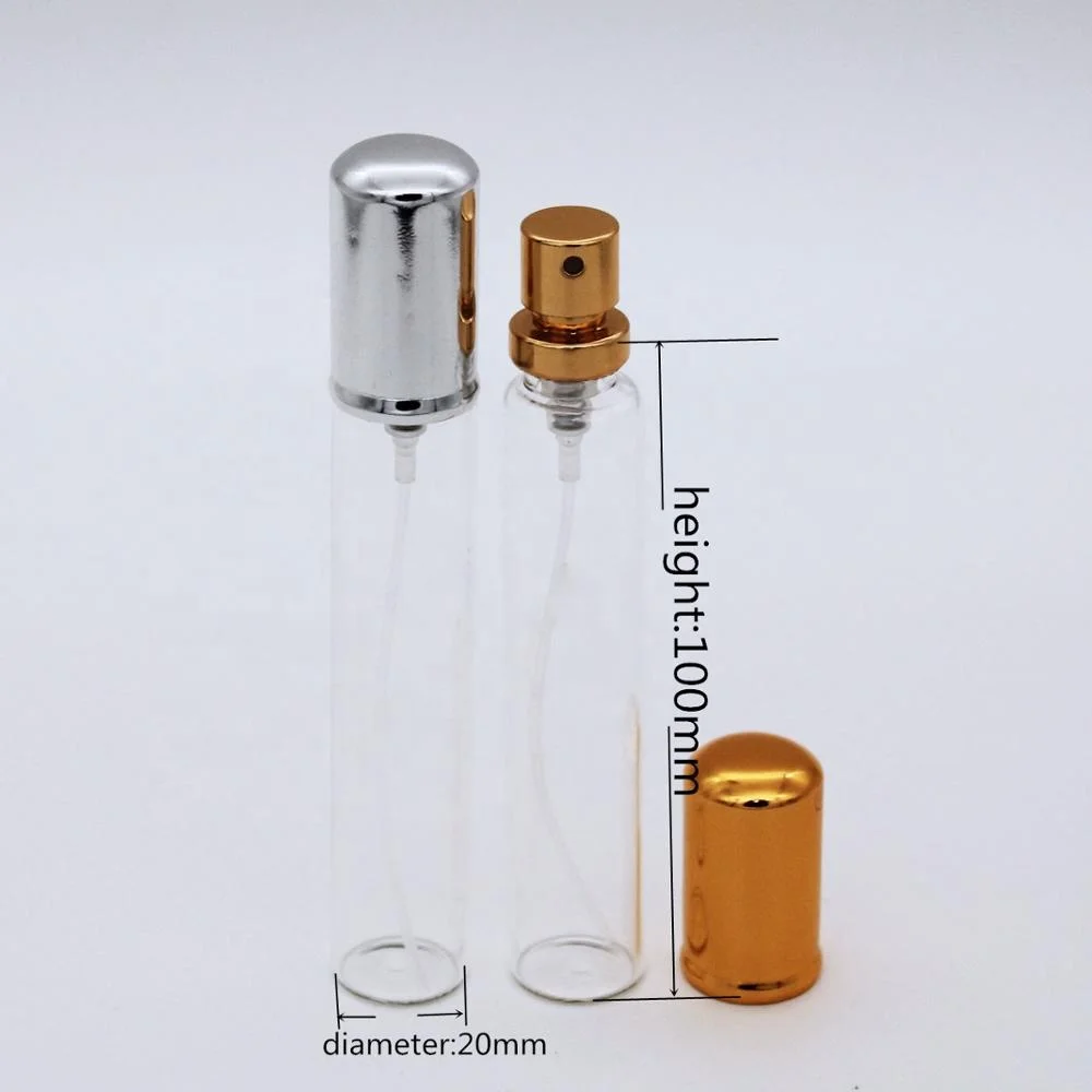 customizable portable pocket empty clear spray tube glass 20ml perfume bottle