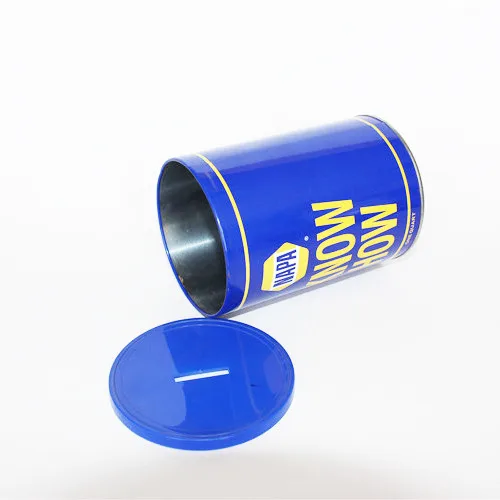 
Wholesale round tin coin saving piggy money tin box 