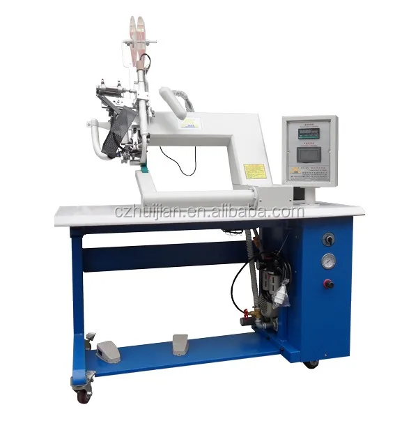 Horizontal lower arm designed hot air seam sealing machine for Ski suit tent diving suit