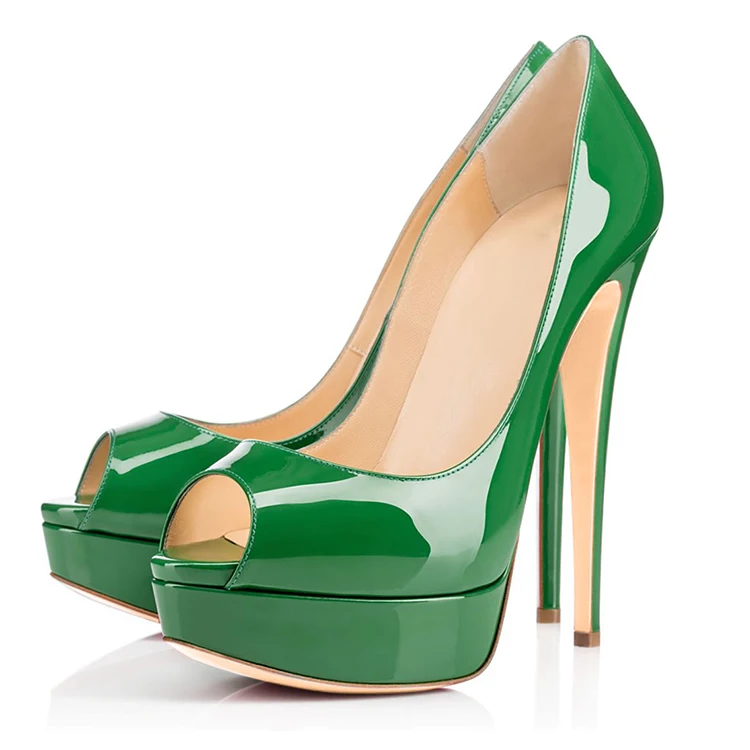Latest desgin women 7 inches dress shoes open toe sexy platform heels